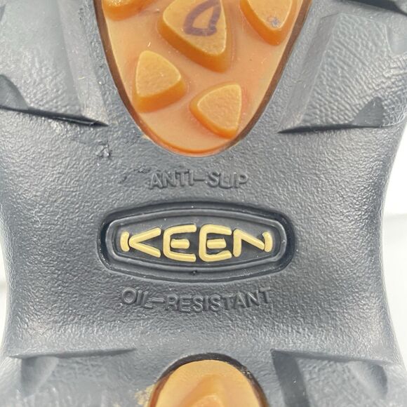KEEN Briggs II 5365 Leather Slip Oil Resist Black Shoes Womens Waterproof Size 8 - Picture 8 of 10